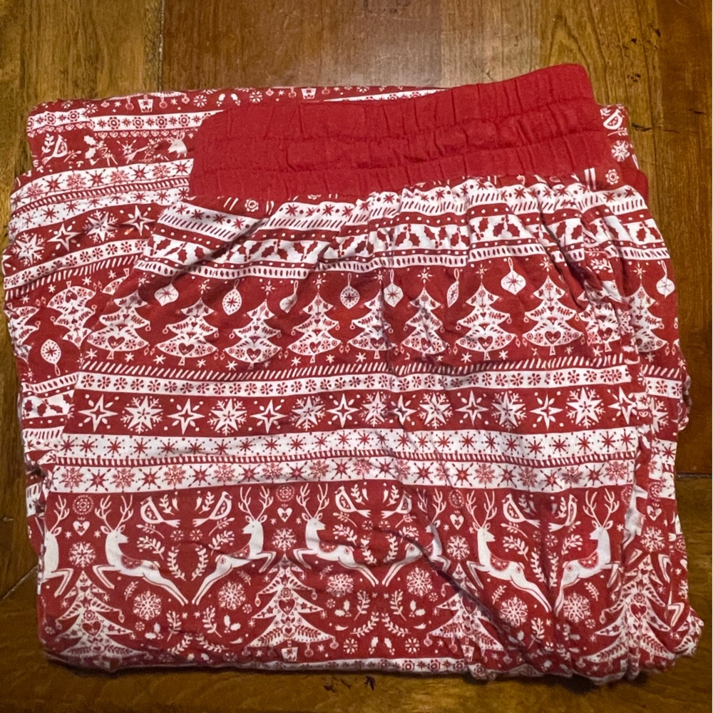 Little Sleepies Men’s Reindeer Cheer PJ bottoms EUC